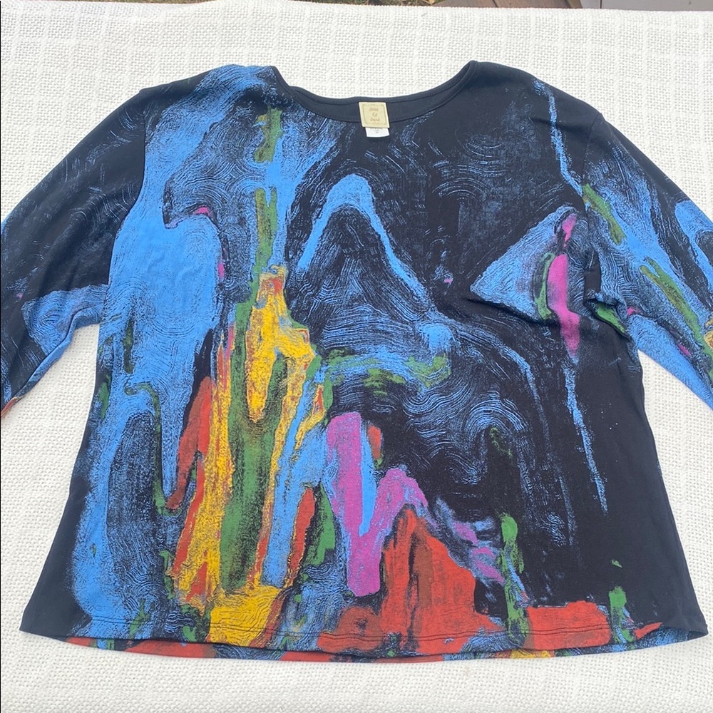 Colorful Abstract Long Sleeve Top